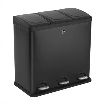 HELIT the separator nožna ločevalna posoda za odpadke, 3 x 20 L, plastika, Soft-Close, antracit H2405295