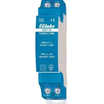 Eltako SNT15-12VDC/15W DIN-tirni napajalnik 12V DC 1,25A 20000166