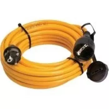 AS Schwabe 25 m oranžen gumijasti podaljševalni kabel s Schuko vtičem in vtičnico, 3G1,5 mm², IP44, 16 A, 230 V 59225