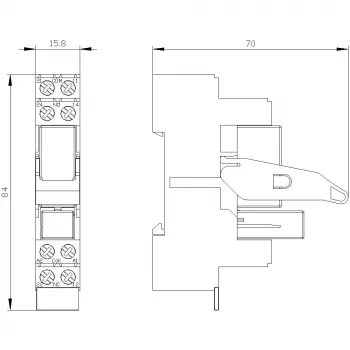 SIEMENS LZS:RT4A4L24 vtični rele 4PDT 24VDC 2W z LED