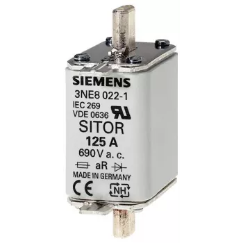 Siemens NH varovalka 160 A, velikost 00, gG, 500 V AC/250 V DC, nožasti kontakti, sprednji indikator 3NE8 024-1
