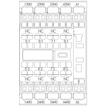 Siemens SIRIUS 3RH2 pomožni kontaktor 3RH2244-2BB40, 4 NO + 4 NC, 24 V DC tuljava, vijačne sponke