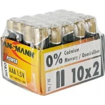 ANSMANN X-POWER Micro AAA alkalne baterije 1,5 V - 20 kosov 5015671