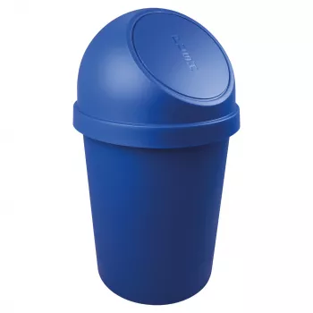 helit okrogla posoda za odpadke z nihajnim pokrovom, 45 litrov, modra, polipropilen, Ø400 mm x H700 mm (H2401334)