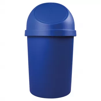 helit okrogla posoda za odpadke z nihajnim pokrovom, 45 litrov, modra, polipropilen, Ø400 mm x H700 mm (H2401334)