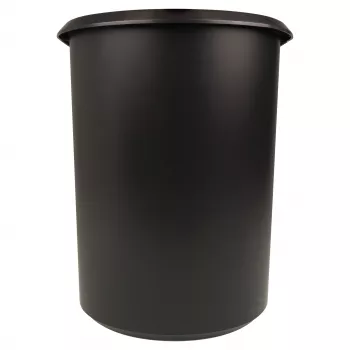 HELIT the double koš za papir, ovalen, 20 L, črn, PE, brez pokrova, del 1 (H6103795)