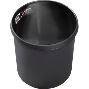 HELIT H6106495 ognjevaren okrogel smetnjak, 18 L, črn