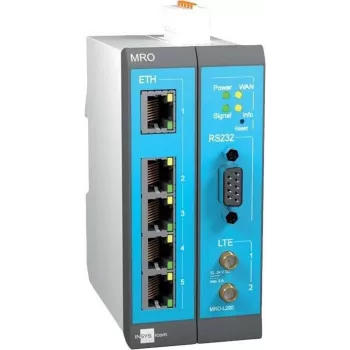 INSYS MoRoS icom MRO-L210 industrijski LTE usmerjevalnik, Ethernet WAN, 2x 10/100 Ethernet, modro/sivo/belo 10019403