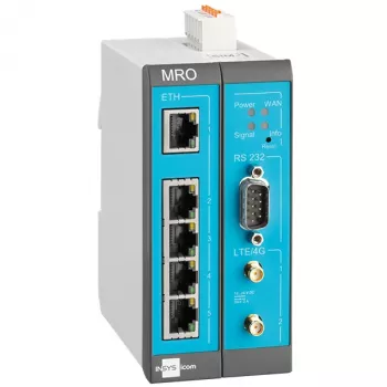 INSYS MoRoS icom MRO-L210 industrijski LTE usmerjevalnik, Ethernet WAN, 2x 10/100 Ethernet, modro/sivo/belo 10019403
