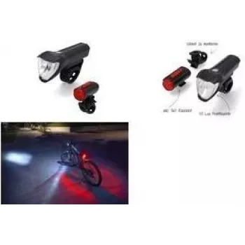 FISCHER kolesarski LED komplet osvetlitve TWIN, 50/25/15 luksov sprednja luč, USB polnjenje, odobreno po StVZO 50428