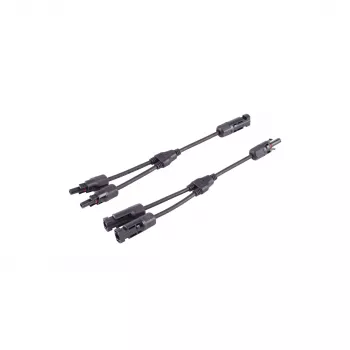 SHIVERPEAKS PV4 T-adapter kabel, 2-na-1, 4 mm², črn, 30 cm BS02-21032