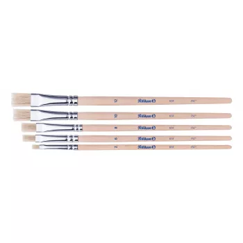 Pelikan Starter set čopičev, 5 ščetinastih čopičev z lesenimi ročaji, različne velikosti, prozorna škatla 300008263