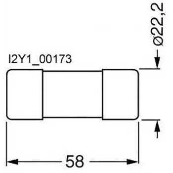SIEMENS SITOR cilindrična varovalka 80A 660V AC/700V DC gR 22x58mm (3NC2280)