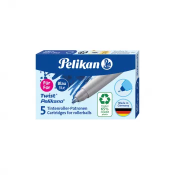 Pelikan Eco roller polnilna kartuša za Pelikano/Twist, kraljevsko modra, 65 % reciklirana plastika, 1 kos 300010004