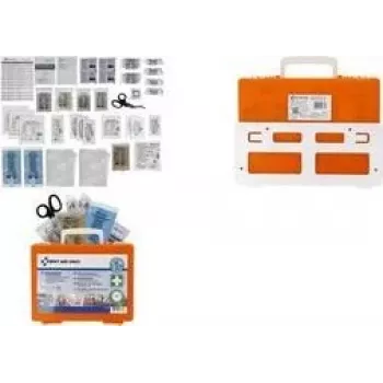 FIRST AID ONLY DIN 13157 komplet za prvo pomoč, oranžen, IP54, ABS, stenska montaža P-51002 00