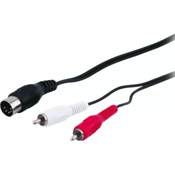 Wentronic AVK 114-150 1,5m 5-Pin DIN na 2x RCA vtič avdio kabel - črn 50014