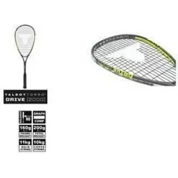 TALBOT torro Drive 2000 lopar za squash, črno-rumen, Allround-Plus Balanced 251002