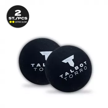 TALBOT torro squash žogica, črno-rumena, ekstra počasna, dvojna rumena pika - 1 kos (251107)