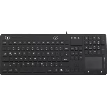 Renkforce IP68 industrijska USB tipkovnica z dotikom, črna (iM-IKB110-BK)