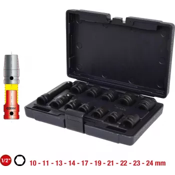 KS TOOLS 1/2 inch šestrobni udarni vijačni nastavek, kratek, 12-delni (515.0112)
