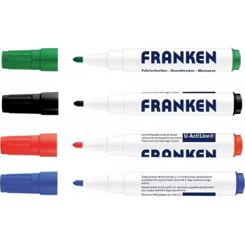 FRANKEN U-ACT! Line marker za belo tablo, okrogla konica, 3 mm, različne barve, 1 kos Z1999