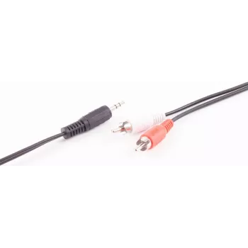 SHIVERPEAKS BASIC-S avdio kabel, 2 x RCA vtič na 3,5 mm jack vtič, 2,5 m, stereo, črn BS30832-2.5