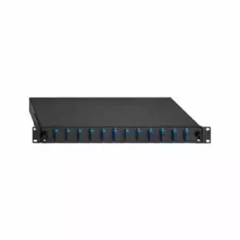 Rutenbeck optično patch polje SC Duplex SM 12-Port 1U 19 inch črno RAL 9005 izvlečno 2280308120