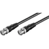 Wentronic Goobay BNC povezovalni kabel, črn, 3 m - BNC vtič na BNC vtič, 75 Ohm koaksialni 50089