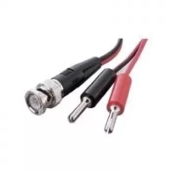 Voltcraft merilni kabel BNC na dvojni 4mm bananin vtič, 0,8m, črno-rdeč KC300B