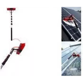 IWH krtača za čiščenje solarnih panelov s teleskopskim drogom, priključkom za cev in posodo za šampon, 3,5 m 00205