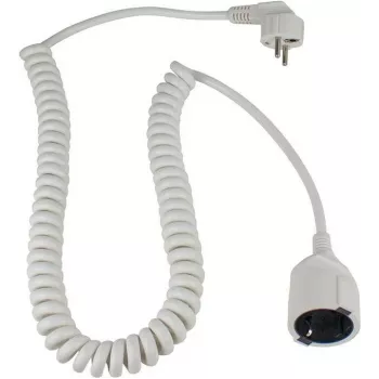 AS SCHWABE Schuko spiralni kabel, bel (70426)