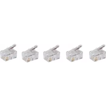 SHIVERPEAKS BASIC-S modularni vtič RJ10 4P4C, neoklopljen, pozlačeni kontakti, prozoren, 1 kos BS72039-5