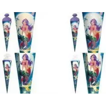 ROTH šolska vrečka Magical Mermaid, kvadratna, 850 mm, zapiranje s folijskim tilom, s folijskim in bleščičnim okrasom - 1 kos (678886)