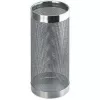 HELIT H2515500 kovinsko stojalo za dežnike, perforiran dizajn, krom, okroglo, premer 240 mm, višina 490 mm