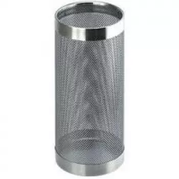 HELIT H2515500 kovinsko stojalo za dežnike, perforiran dizajn, krom, okroglo, premer 240 mm, višina 490 mm