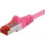 Wentronic CAT6 S/FTP patch kabel, magenta, 1m 93434