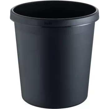 helit H6105895 okrogla plastična košara za smeti 18L črna 31x32cm
