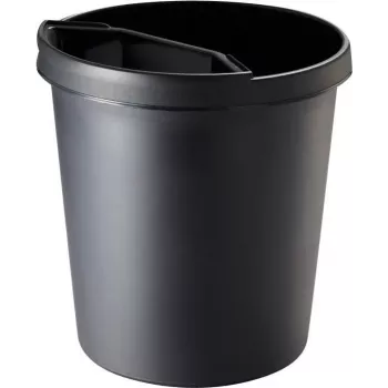 helit H6105895 okrogla plastična košara za smeti 18L črna 31x32cm