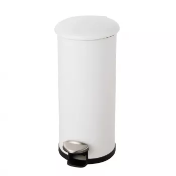 helit the zinc smetnjak s pedalom 20L bel iz jekla s prašno prevleko okrogel Soft-Close H2406605