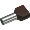 Cimco dvojna končna tulka 1,5 mm² 8 mm delno izolirana črna 18 2470 100 kosov