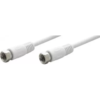 TECLINE Wentronic Goobay satelitski povezovalni kabel, 100 % oklopljen, bel, 10 m - F vtič na F vtič (50741)