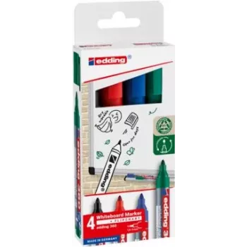 EDDING 360 marker za belo tablo, različne barve, 1,5-3,0 mm, 4 kosi (4-360-4-2)