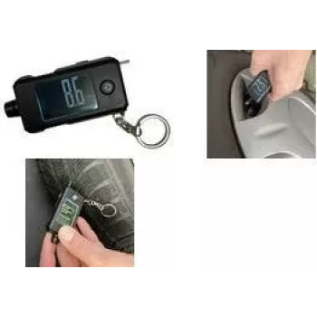 IWH digitalni merilnik tlaka v pnevmatikah in globine profila z LCD zaslonom, PSI, KPa, bar, kg/cm², 1 kos (75562)