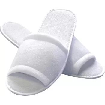 HYGOSTAR HYGONORM copati za enkratno uporabo CLASSIC, odprti prsti, beli, enotna velikost, dolžina: 285 mm, zgornji del iz frotirnega poliestra (5551)