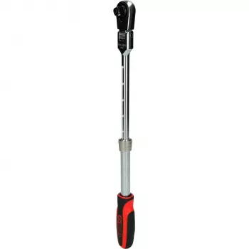 KS Tools 3/8 inch SlimPOWER teleskopska raglja z zgibno glavo, 72 zob, hitri sprožilec, 280-430 mm 914.3820