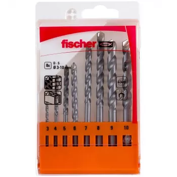 Fischer D-S 543027 set kamnitih spiralnih svedrov 8-delni