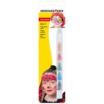 FABER-CASTELL EBERHARD FABER 6-v-1 svinčnik za ličenje, 6 barv v 1 svinčniku, visoka pokrivnost, za fine konture in velike motive (579030)