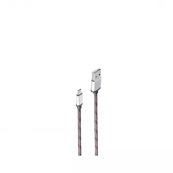 shiverpeaks BS14-50079 USB 2.0 kabel, USB-A na Micro-USB B, 0,9 m, rjav