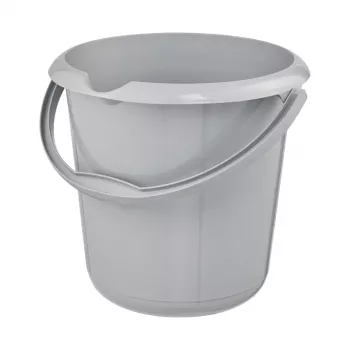 keeeper mika eco okroglo vedro za čiščenje, 10 litrov, kamnito siva, 100% reciklirana plastika, ergonomski ročaj 1171015000000
