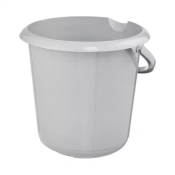 keeeper mika eco okroglo vedro za čiščenje, 10 litrov, kamnito siva, 100% reciklirana plastika, ergonomski ročaj 1171015000000